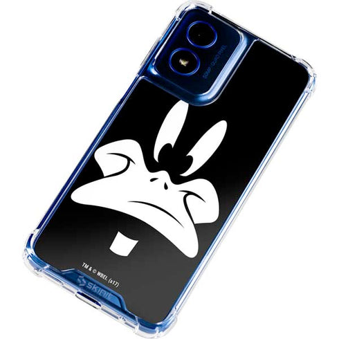 Looney Tunes Daffy Duck Plain Black and White Moto G 5G (2024) Clear Case